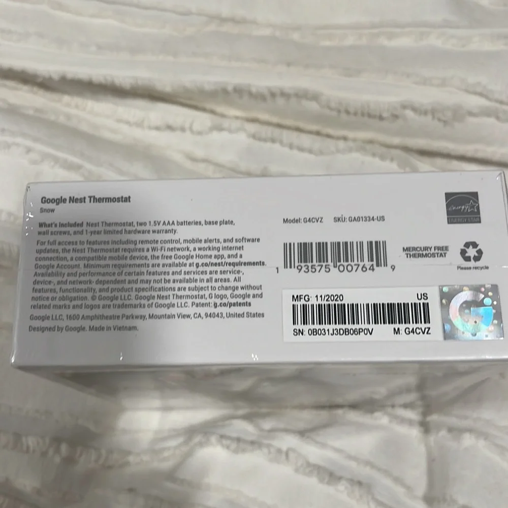 Google Nest thermostat